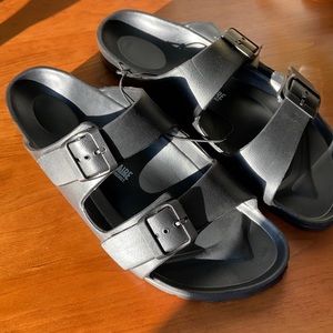 Essential Black Adjustable Buckle EVA Sandal Slides